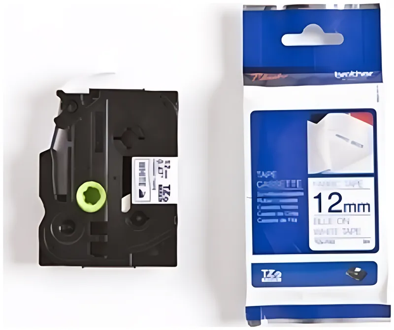 Brother TZE-FA3 DirectLabel Textilband blau auf weiss 12mm x 3m