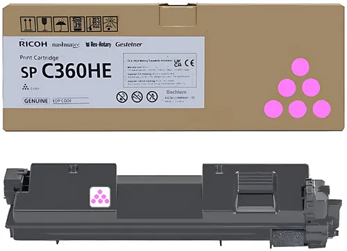 Ricoh 408186/SPC360HE Toner-Kit magenta High-Capacity, 5.000 Seiten ISO/IEC 19752