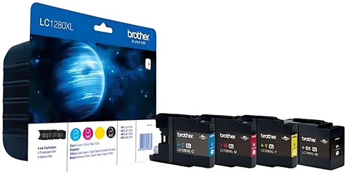 Brother LC-1280XLVALBPDR Tintenpatrone MultiPack Bk,C,M,Y High-Capacity 1x2400pg + 3x1200pg VE=4