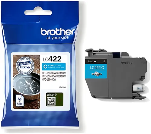 Brother LC-422C Tintenpatrone cyan, 550 Seiten
