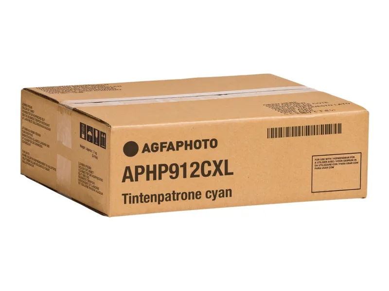 AgfaPhoto APHP912CXL Tintenpatrone cyan, 825 Seiten 16ml (ersetzt HP 912XL)