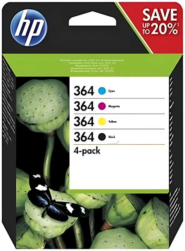 HP N9J73AE/364 Tintenpatrone MultiPack Bk,C,M,Y, 4x300 Seiten ISO/IEC 24711 VE=4
