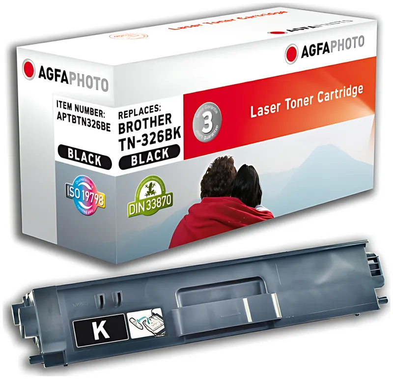 AgfaPhoto APTBTN326BE Toner-Kit schwarz, 4.000 Seiten 153 Gramm (ersetzt Brother TN326BK)