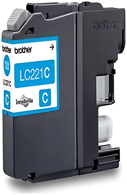 Brother LC-221C Tintenpatrone cyan, 260 Seiten ISO/IEC 24711 3,9ml