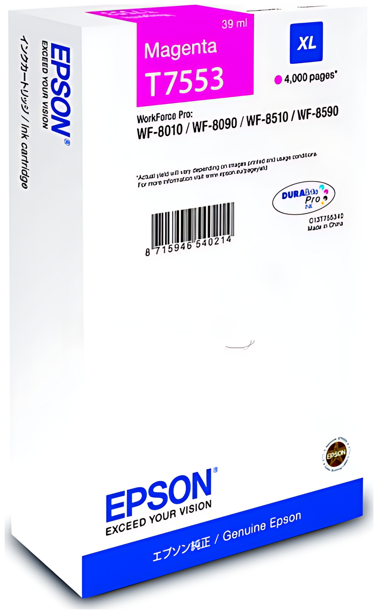 Epson C13T75534N/T7553 Tintenpatrone magenta, 4.000 Seiten 39ml