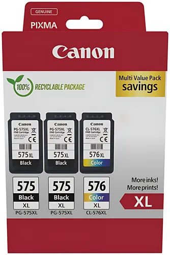 Canon 5437C004/PG-575XL+CL-576XL Druckkopfpatrone Multipack 2x schwarz +1x color High-Capacity VE=3