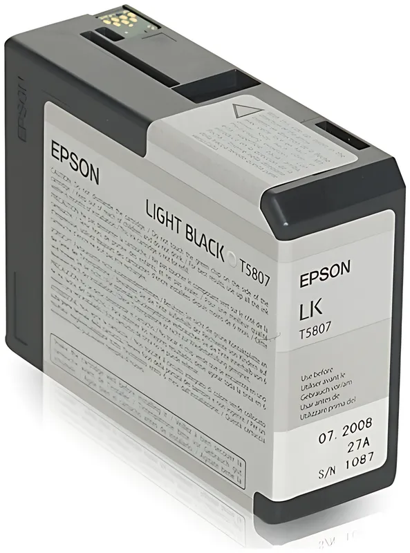 Epson C13T580700/T5807 Tintenpatrone schwarz hell 80ml