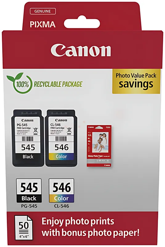 Canon PG-545+CL-546 Multipack mit Fotopapier