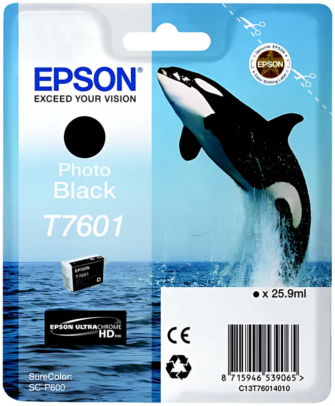 Epson C13T76014010/T7601 Tintenpatrone schwarz foto 25.9ml