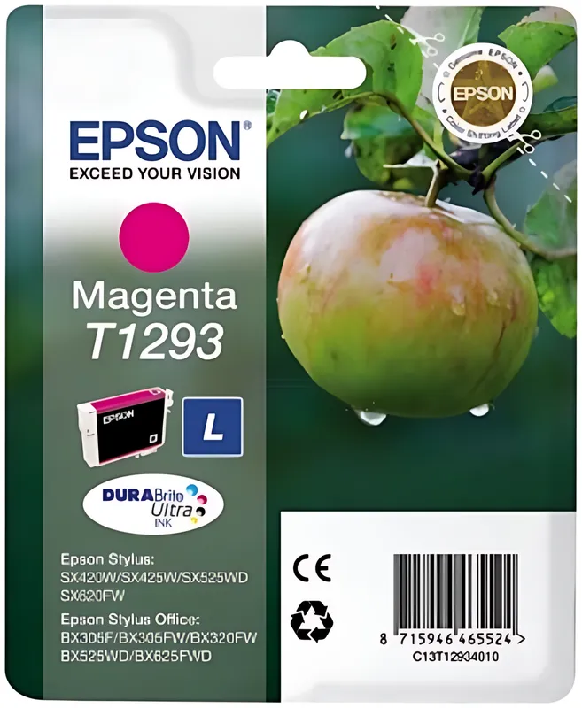 Epson C13T12934012/T1293 Tintenpatrone magenta, 330 Seiten ISO/IEC 19752 7ml