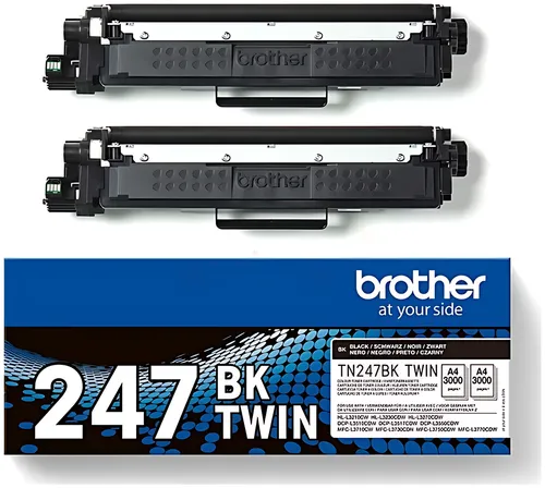 Brother TN-247BKTWIN Toner-Kit schwarz Doppelpack, 2x3.000 Seiten ISO/IEC 19752 VE=2