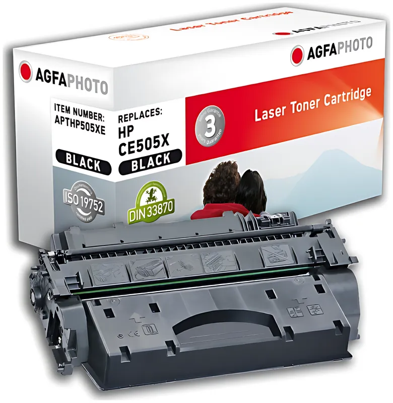 AgfaPhoto APTHP505XE Tonerkartusche schwarz, 6.500 Seiten 257 Gramm (ersetzt HP 05X/CE505X)