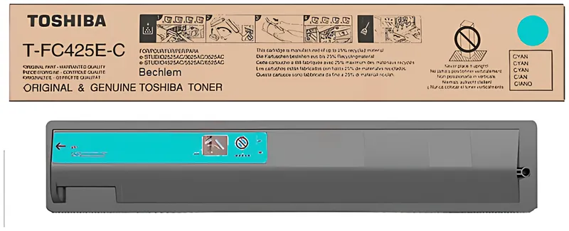 Toshiba 6AJ00000235/T-FC425EC Toner-Kit cyan, 38.000 Seiten