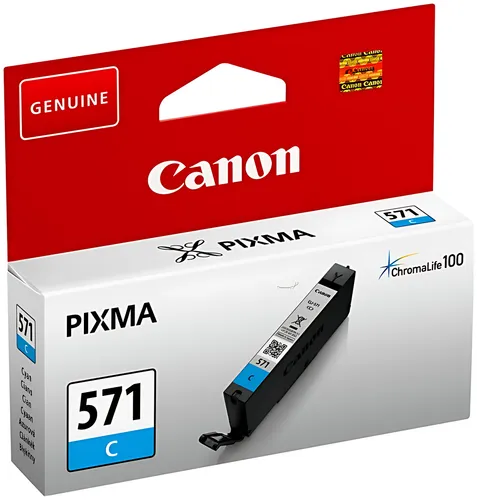 Canon 0386C001/CLI-571C Tintenpatrone cyan, 311 Seiten ISO/IEC 24711 173 Fotos 6.5ml