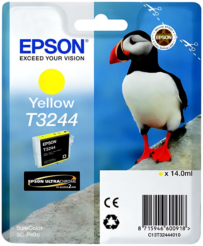 Epson C13T32444010/T3244 Tintenpatrone gelb, 980 Seiten 14ml