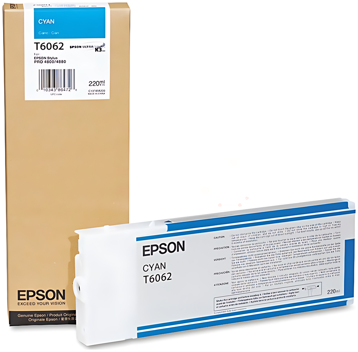 Epson C13T606200/T6062 Tintenpatrone cyan 220ml