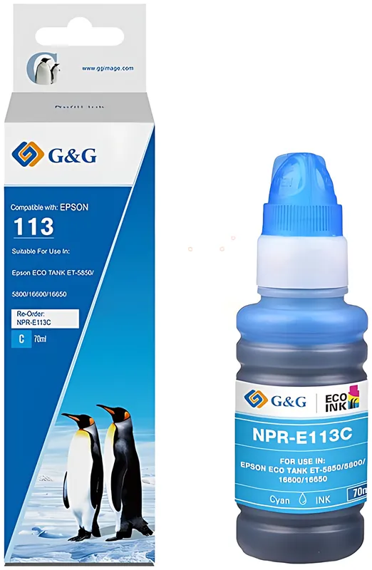 G&G Image 21473 Tintenflasche cyan, 6.000 Seiten 70ml (ersetzt Epson 113)
