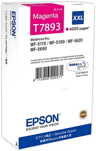 Epson C13T789340/T7893XXL Tintenpatrone magenta extra High-Capacity XXL, 4.000 Seiten 34.2ml