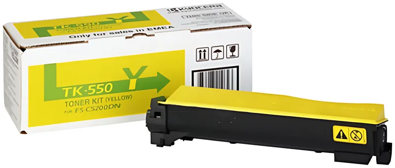 Kyocera 1T02HMAEU0/TK-550Y Toner gelb, 6.000 Seiten/5%