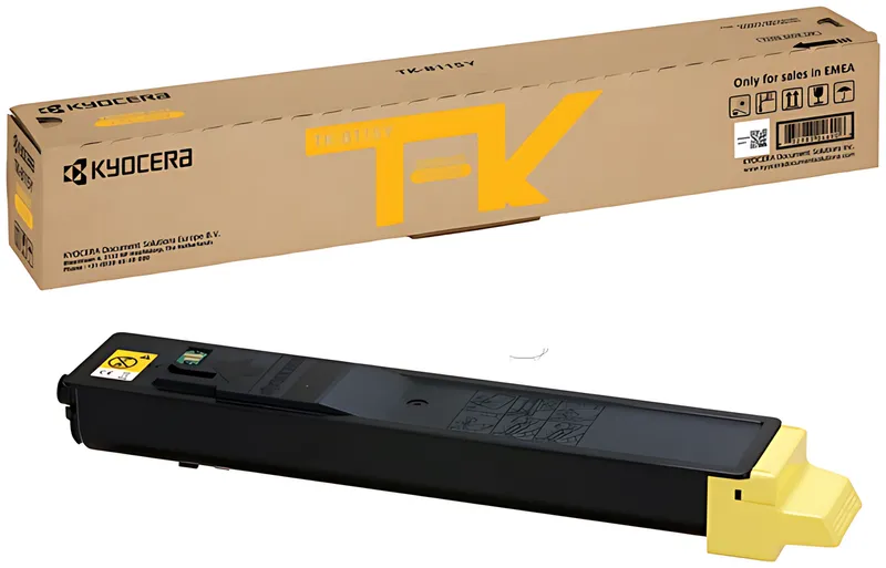 Kyocera 1T02P3ANL0/TK-8115Y Toner-Kit gelb, 6.000 Seiten ISO/IEC 19752