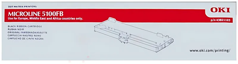 OKI 43821103 Nylonband schwarz, 2.000.000 Zeichen