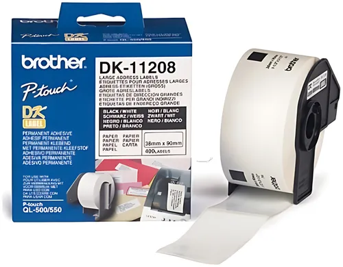 Brother DK-11208 DirectLabel Etiketten 38mm x 90mm 400