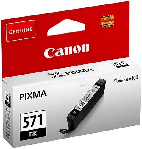 Canon 0385C001/CLI-571BK Tintenpatrone schwarz, 1.105 Seiten ISO/IEC 24711 398 Fotos 6.5ml