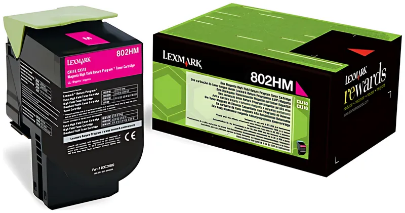 Lexmark 80C2HM0/802HM Toner-Kit magenta return program, 3.000 Seiten ISO/IEC 19798