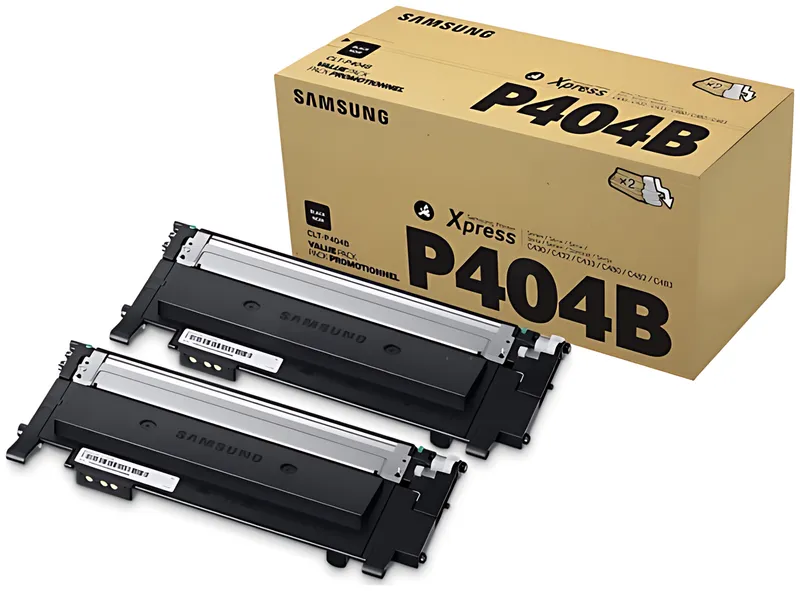 Samsung CLT-P404B/ELS/P404B Tonerkartusche schwarz Doppelpack, 2x1.500 Seiten VE=2