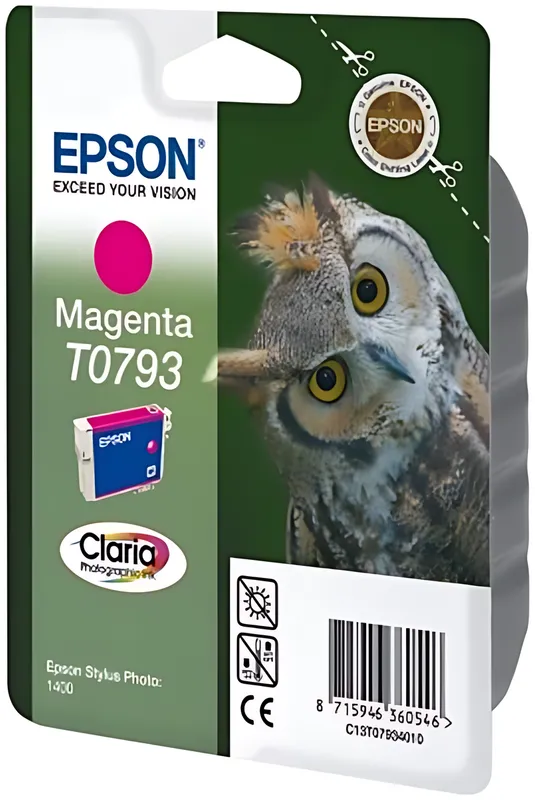 Epson C13T07934010/T0793 Tintenpatrone magenta, 685 Seiten ISO/IEC 24711 11ml