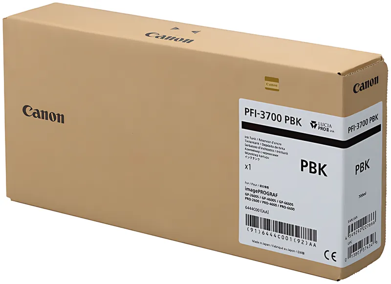 Canon 6444C001/PFI-3700PBK Tintenpatrone schwarz foto 700ml