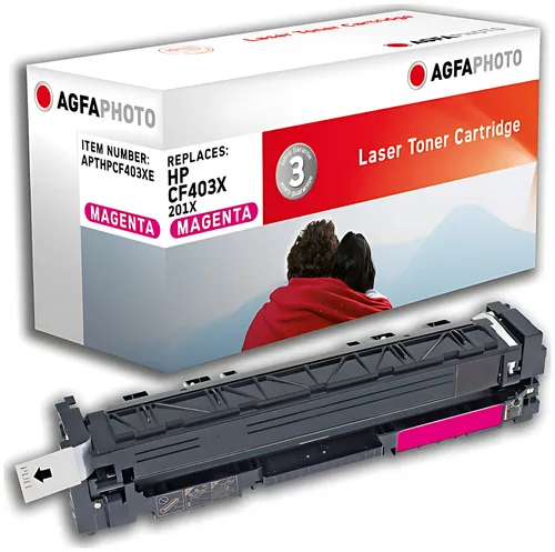 AgfaPhoto APTHPCF403XE Tonerkartusche magenta, 2.300 Seiten 50 Gramm (ersetzt HP 201X/CF403X)