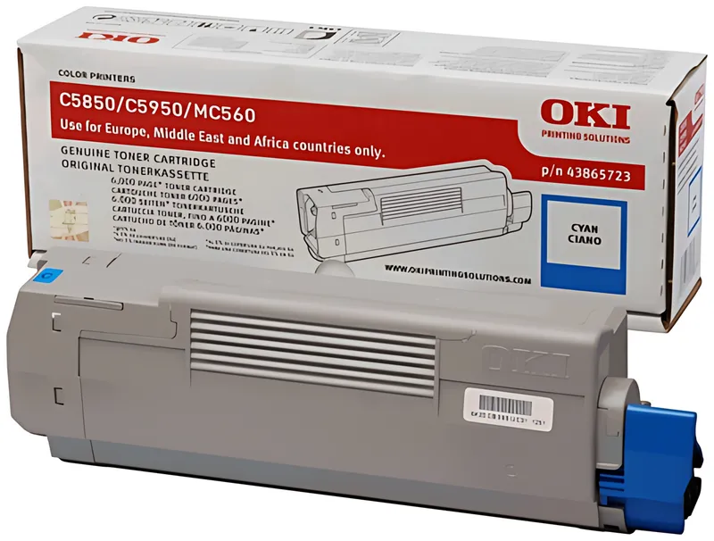 OKI 43865723 Toner cyan, 6.000 Seiten/5%
