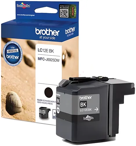 Brother LC-12EBK Tintenpatrone schwarz, 2.400 Seiten ISO/IEC 24711