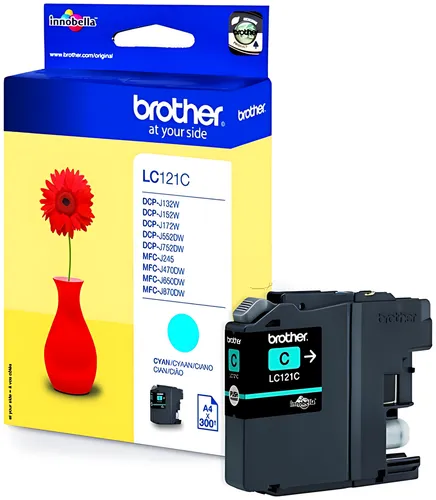 Brother LC-121C Tintenpatrone cyan, 300 Seiten ISO/IEC 24711 3.9ml