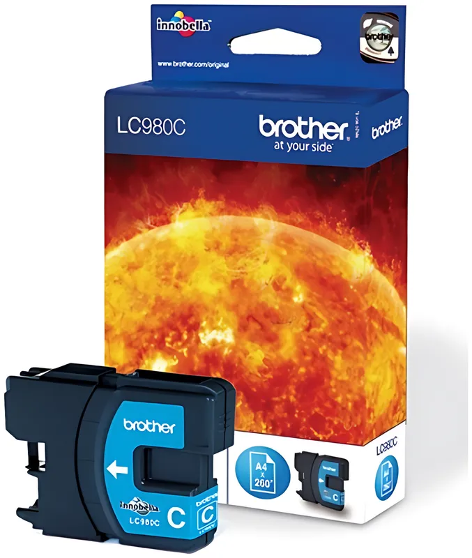 Brother LC-980C Tintenpatrone cyan, 260 Seiten ISO/IEC 24711 5.5ml