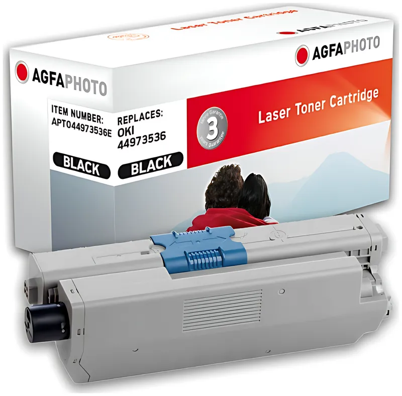 AgfaPhoto APTO44973536E Toner-Kit schwarz, 2.200 Seiten 60 Gramm (ersetzt OKI 44973536)