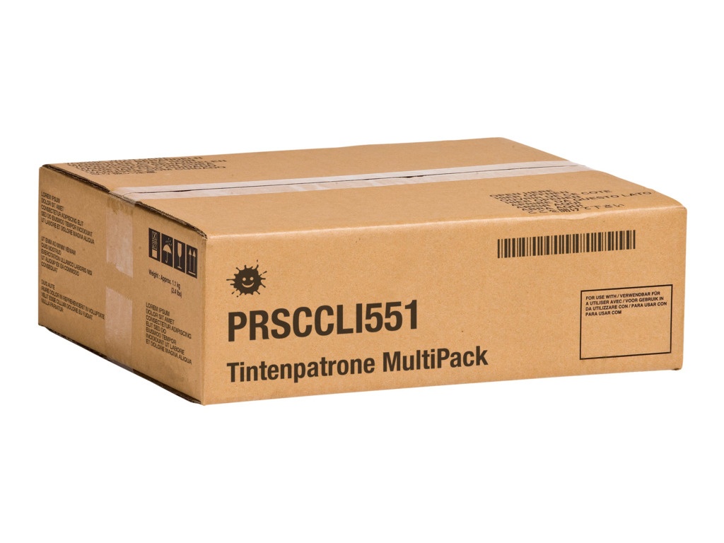 Kompatibel PRSCCLI551 Tintenpatrone MultiPack Bk,C,M,Y Blister VE=4 (ersetzt Canon CLI-551)
