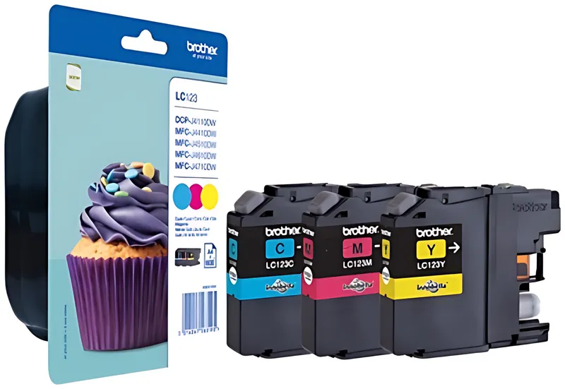 Brother LC-123RBWBPDR Tintenpatrone MultiPack C,M,Y Blister, 3x600 Seiten ISO/IEC 24711 VE=3