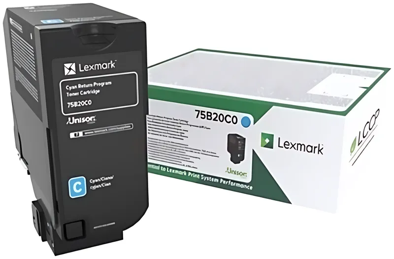 Lexmark 75B20C0 Toner-Kit cyan return program, 10.000 Seiten ISO/IEC 19752