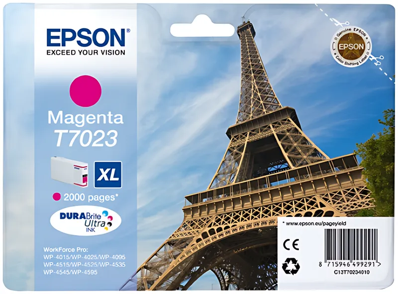 Epson C13T70234010/T7023 Tintenpatrone magenta XL, 2.000 Seiten ISO/IEC 24711 21.3ml