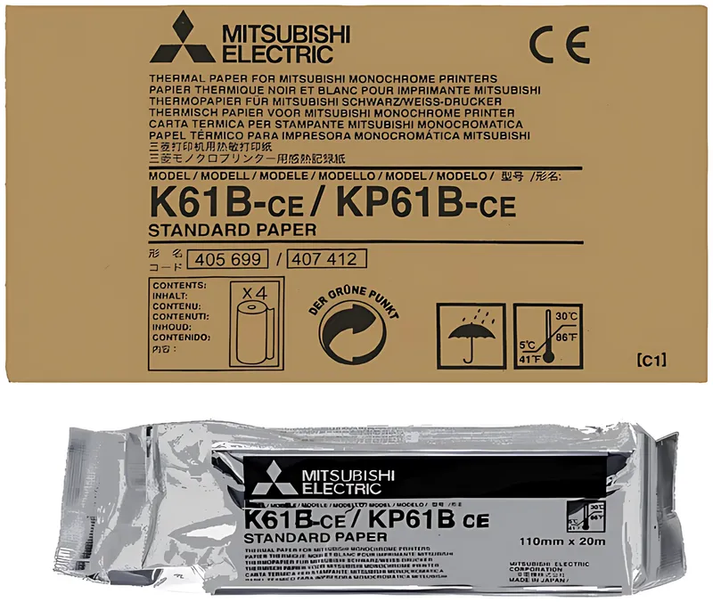Mitsubishi KP-61B Thermopapierrolle 110mm x 21m VE=4