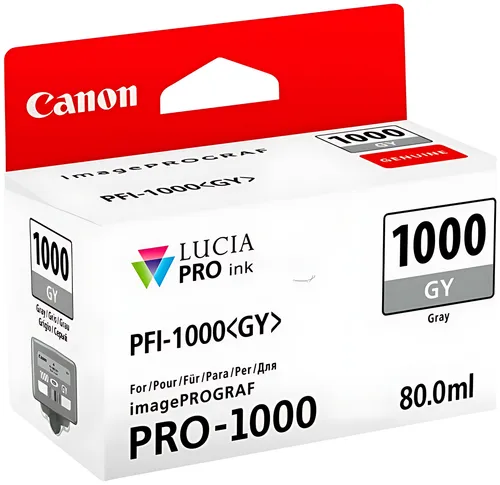 Canon 0552C001/PFI-1000GY Tintenpatrone grau, 1.465 Seiten 80ml