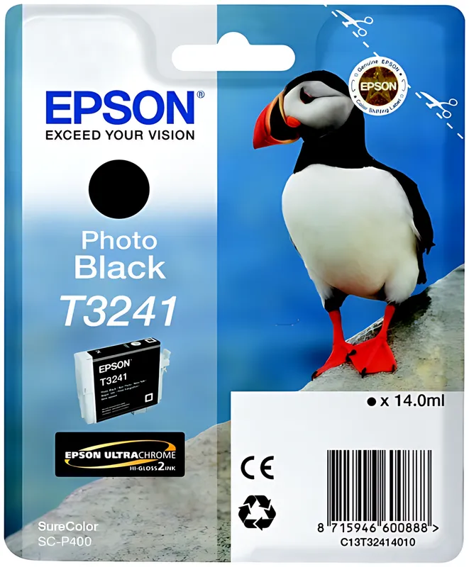 Epson C13T32414010/T3241 Tintenpatrone schwarz, 4.200 Seiten 14ml