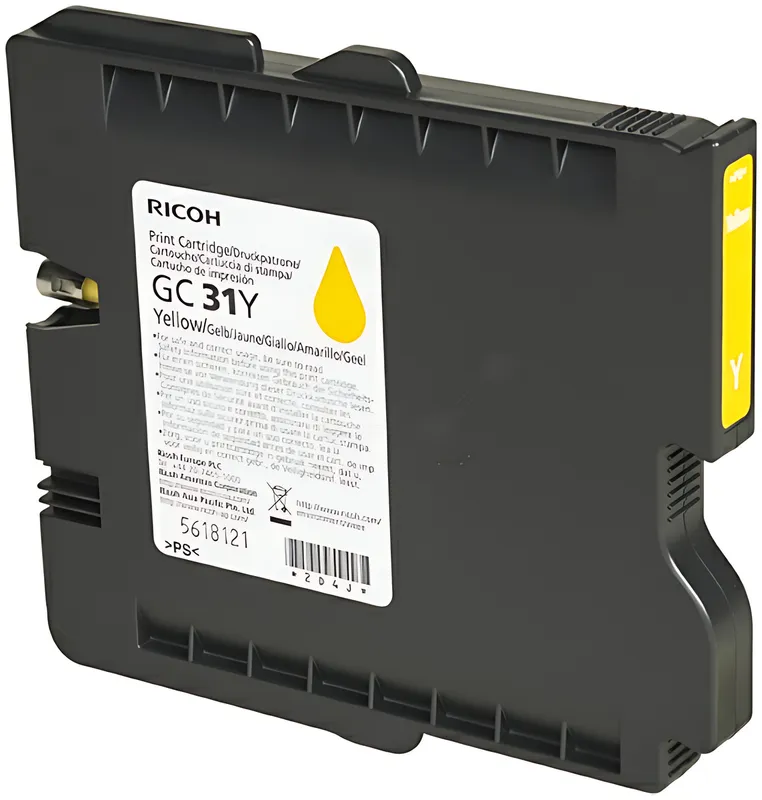 Ricoh 405691/GC-31Y Gelkartusche gelb, 1.750 Seiten ISO/IEC 24711