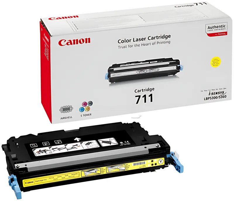 Canon 1657B002/711Y Tonerkartusche gelb, 6.000 Seiten