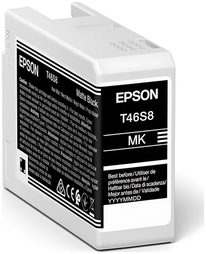 Epson C13T46S80N/T46S8 Tintenpatrone schwarz matt 25ml