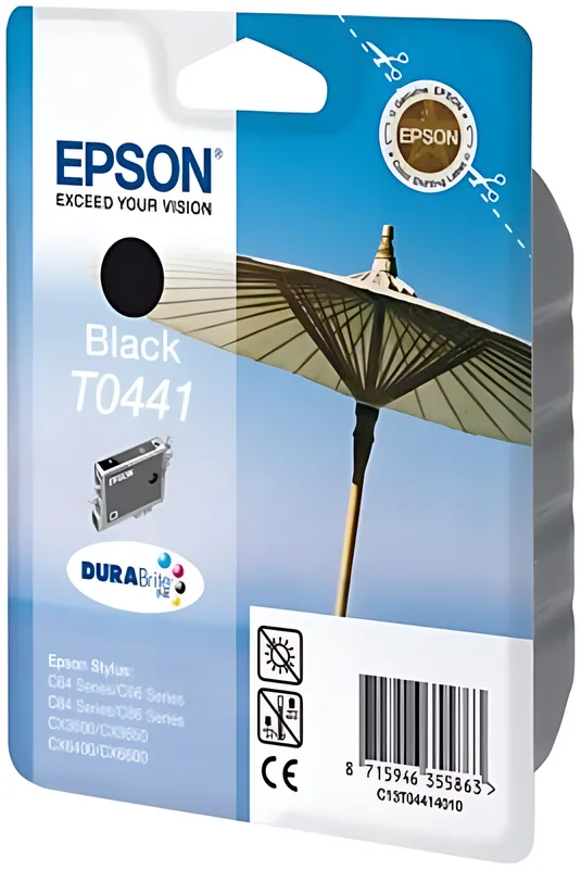 Epson C13T04414010/T0441 Tintenpatrone schwarz, 600 Seiten/3.5% 13ml