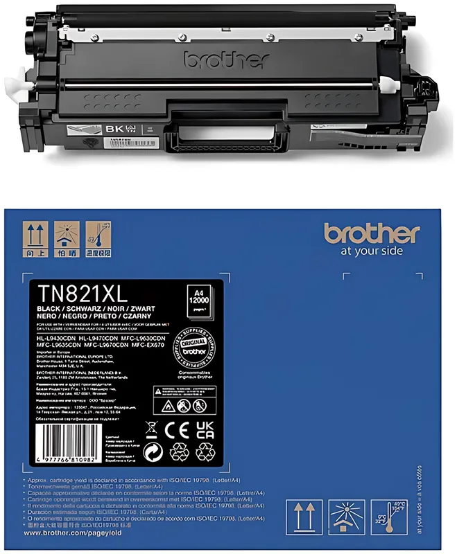 Brother TN-821XLBK Toner-Kit schwarz, 12.000 Seiten ISO/IEC 19752