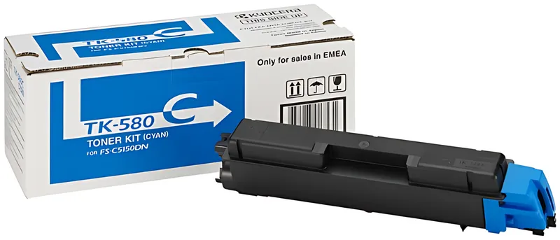 Kyocera 1T02KTCNL0/TK-580C Toner cyan, 2.800 Seiten ISO/IEC 19798